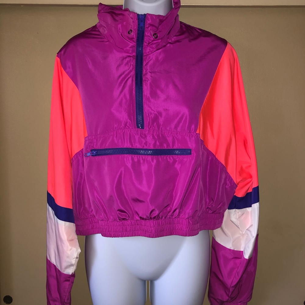 Retro short windbreaker jogger set
